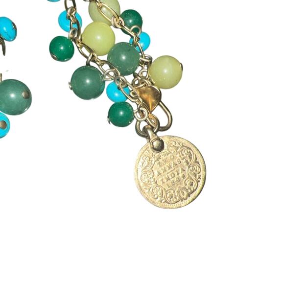 Vtg Stella & Dot Copa Necklace Semi precious Stones! Beachy vacation boho - Picture 5 of 11